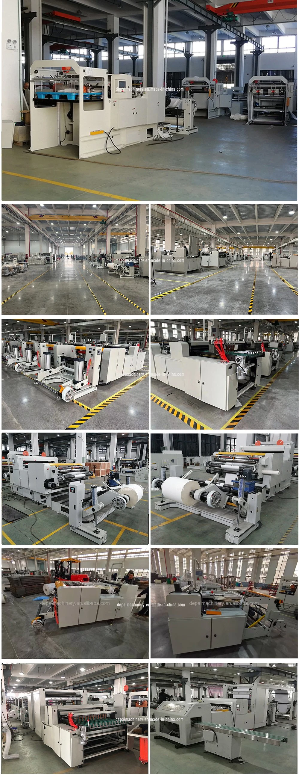 Paper Plastic Composite Adhesive Ppaer Jumbo Roll to Sheet 1100 1400 Big Web PLC Controlled Sheeting Cross Cutting Machine