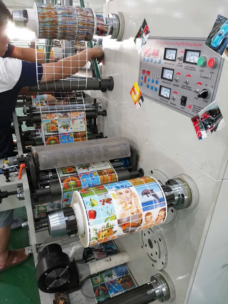 Rotary Automatic Adhesive Sticker Label Die Cutting Machine with Slitting